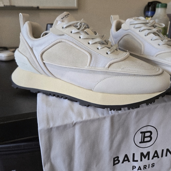 Brand New Balmain Men's White Sneakers Sz 9 With Box - Picture 3 of 14